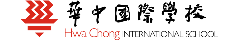 Logo of Hwa Chong Institution featuring a red torch symbol on the left and the institution's name in black and red text on the right, embodying its renowned Singapore Summer Program tradition.